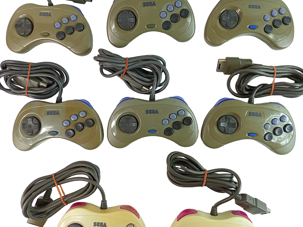 LOTS of 8 Sega Saturn Controllers GRAY/ WHITE (HSS-0101)