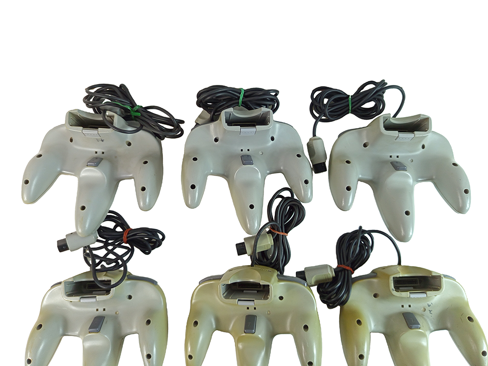 LOTS of 9 Nintendo N64 Controller NUS-005 (GRAY)