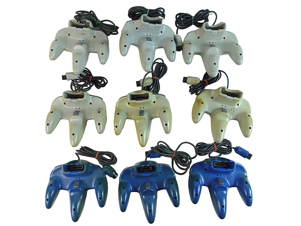 LOTS of 9 Nintendo N64 Controller NUS-005 (GRAY)