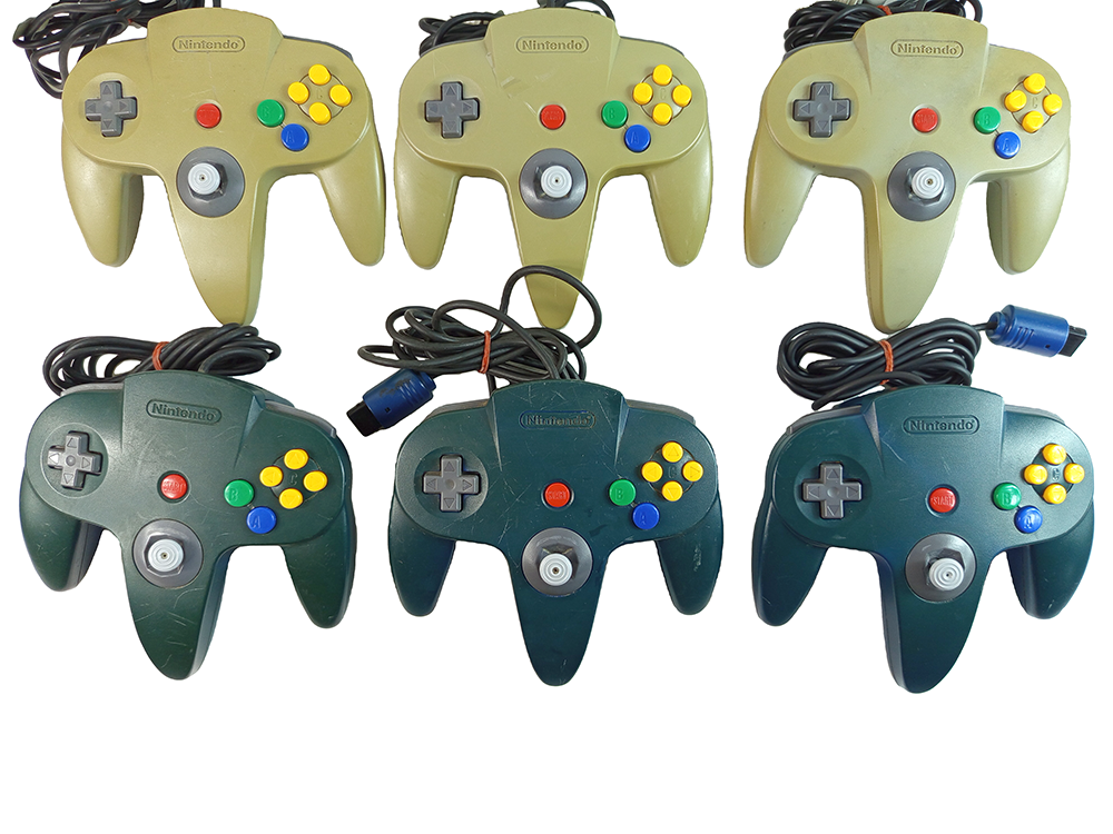 LOTS of 9 Nintendo N64 Controller NUS-005 (GRAY)