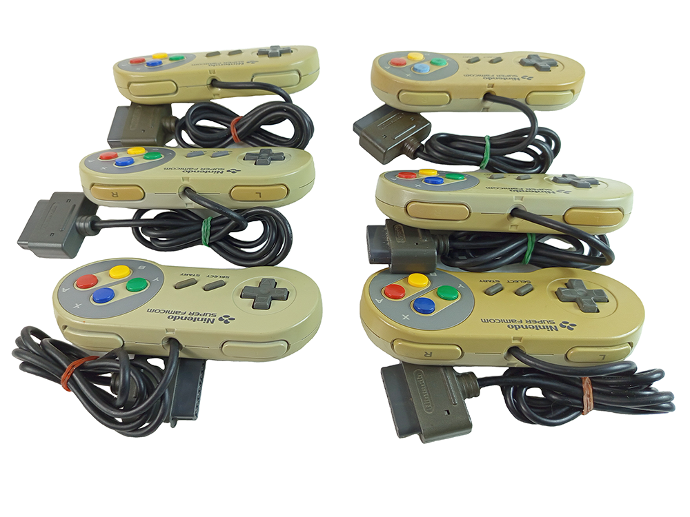 LOTS of 6 Nintendo Super Famicom Controllers (SHVC-005)