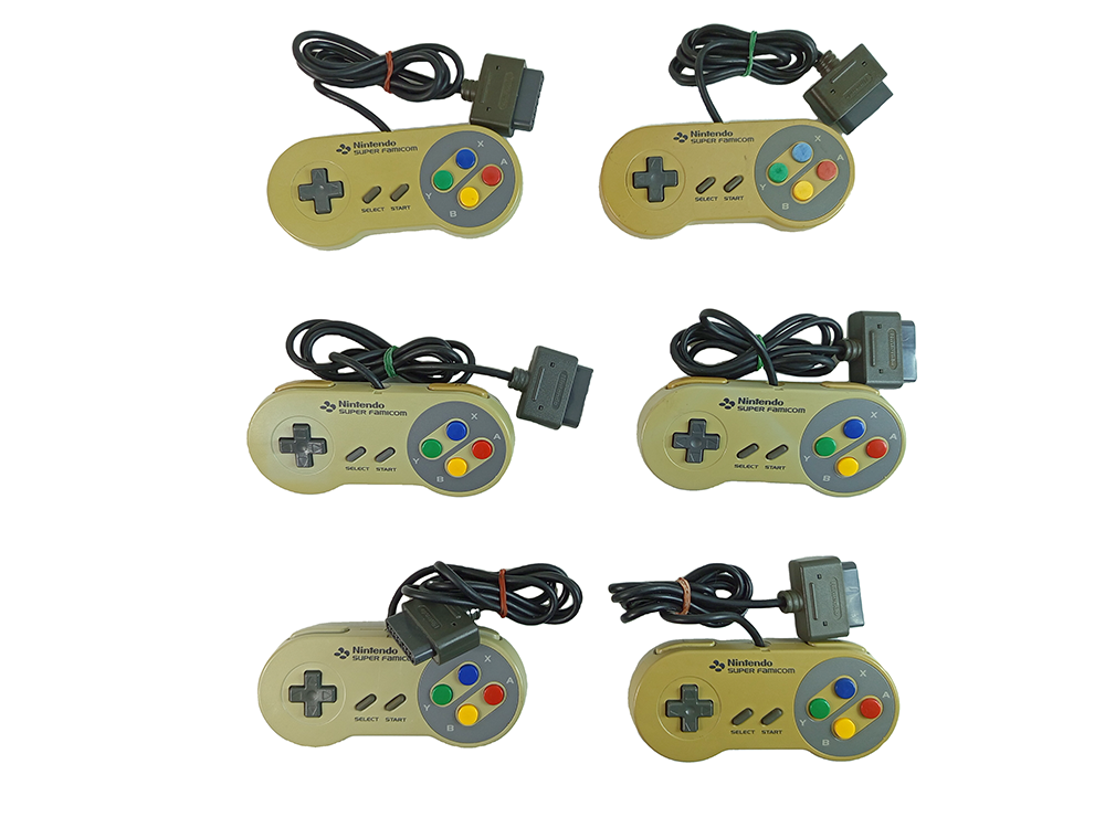 LOTS of 6 Nintendo Super Famicom Controllers (SHVC-005)