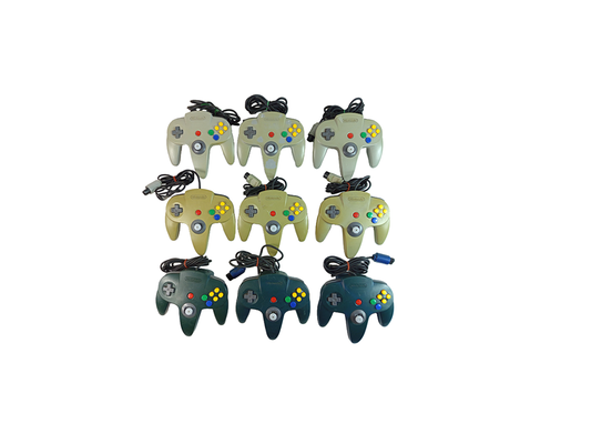 LOTS of 9 Nintendo N64 Controller NUS-005 (GRAY)