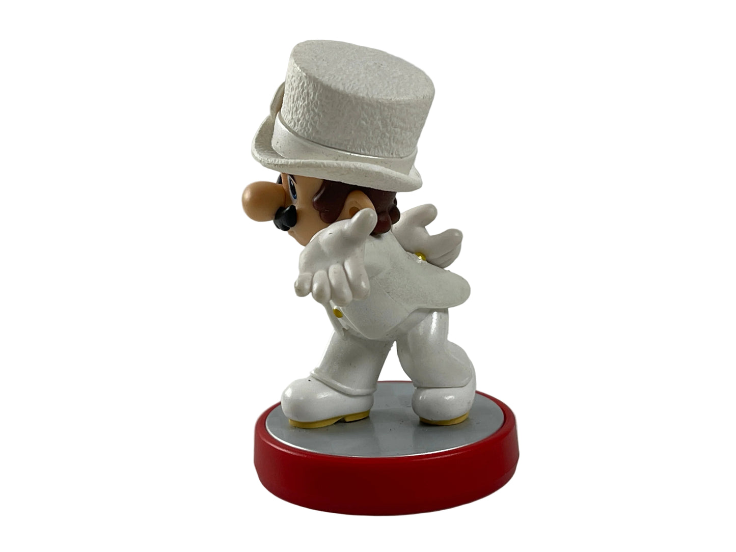 Nintendo Amiibo Mario in a white tuxedo and top hat figure