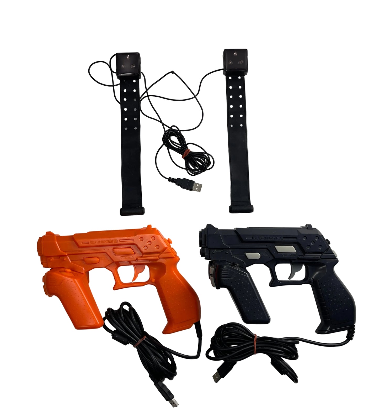 PS3 Guncon 3 Sensor + Guncon 3 light gun x 2
