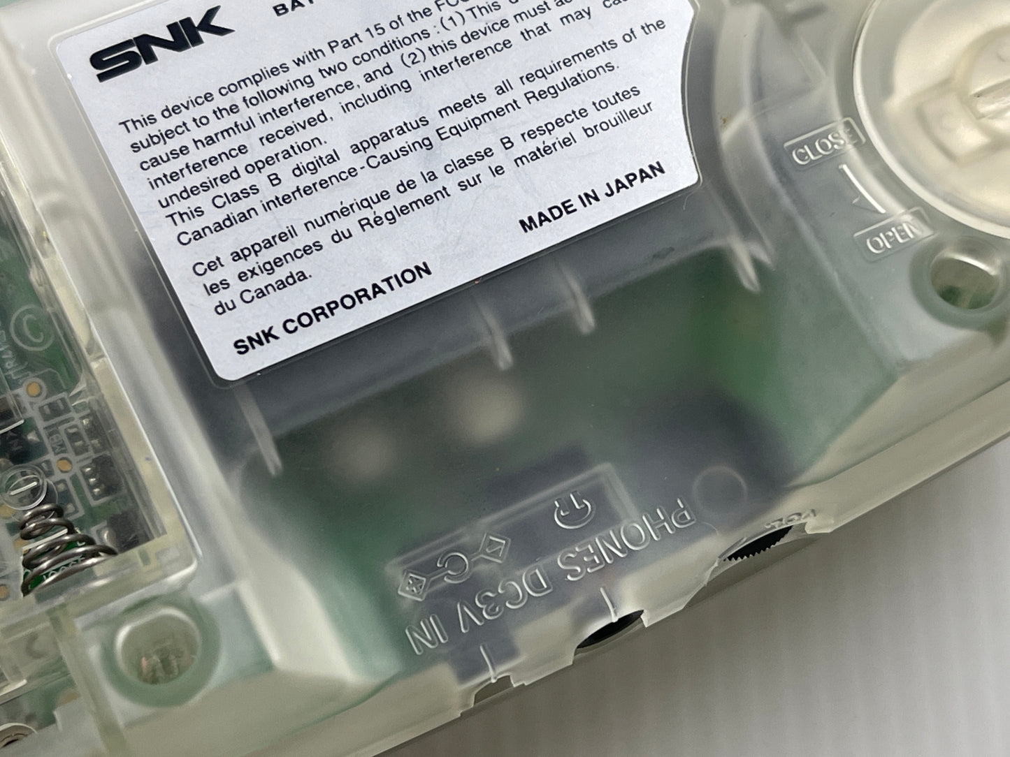 1999 SNK Neo Geo Pocket Color Handheld System (Clear)