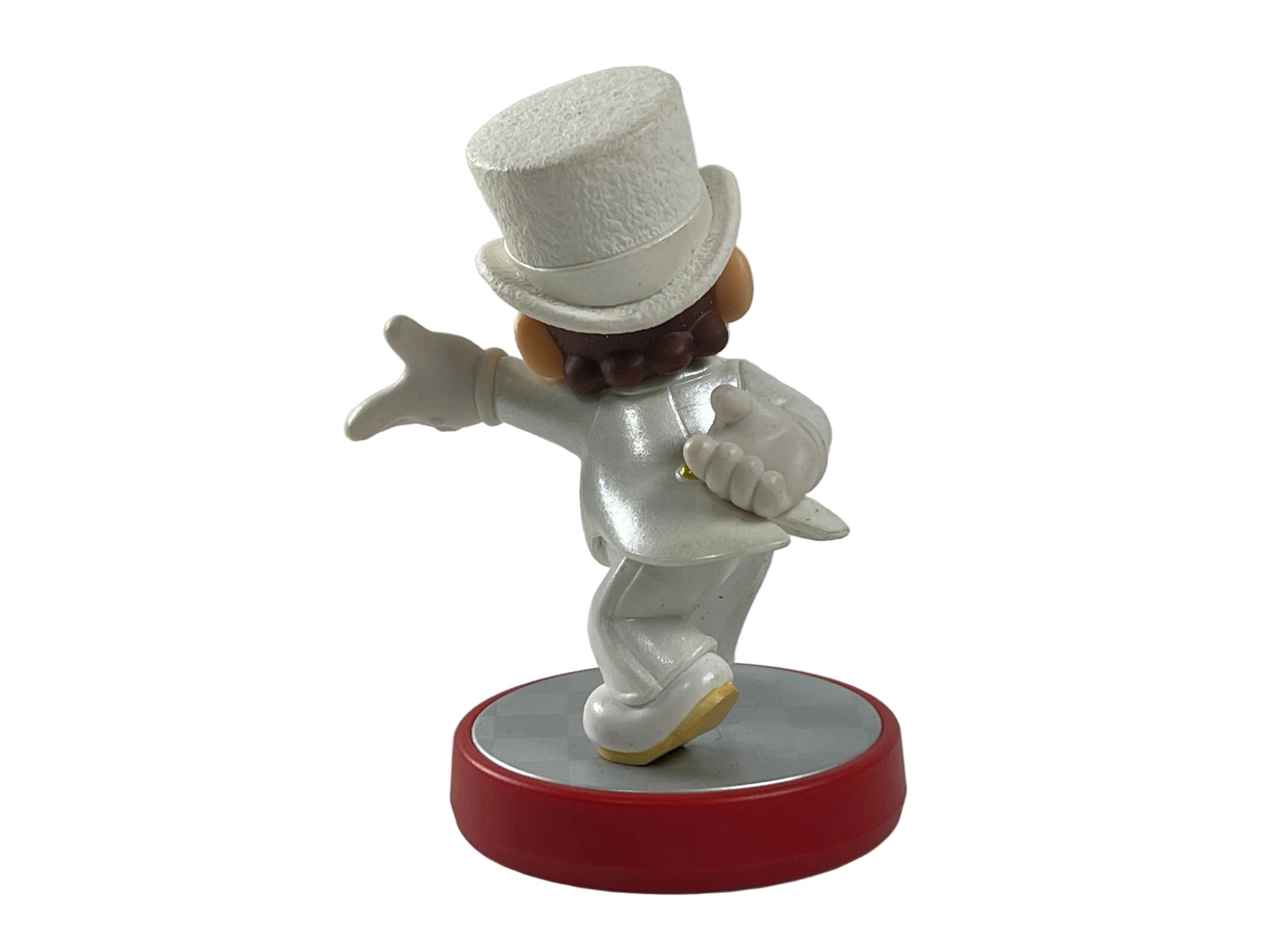Nintendo Amiibo Mario in a white tuxedo and top hat figure
