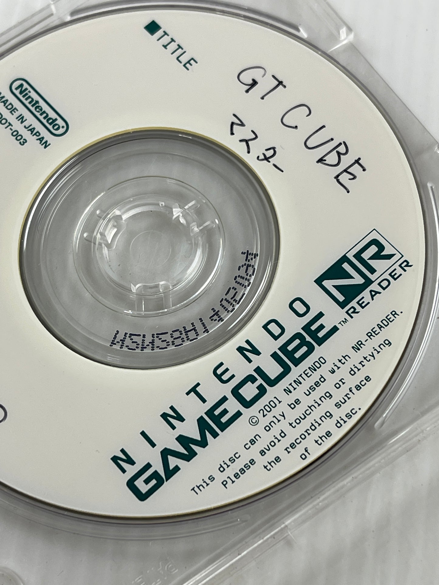 Nintendo GameCube 2001 GT Cube NR disk (UN-Tested, DOT-00)