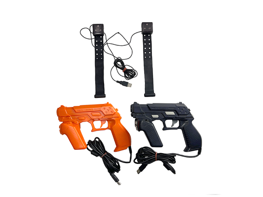 PS3 Guncon 3 Sensor + Guncon 3 light gun x 2