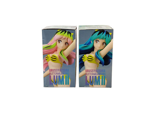 Lots of Urusei Yatsura Glitter&Glamours Lum Ⅱ Figure X 2 Green & Pink