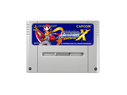 SFC Megaman X Blues Edition (Physics Home-brew, Loose Cartridge)