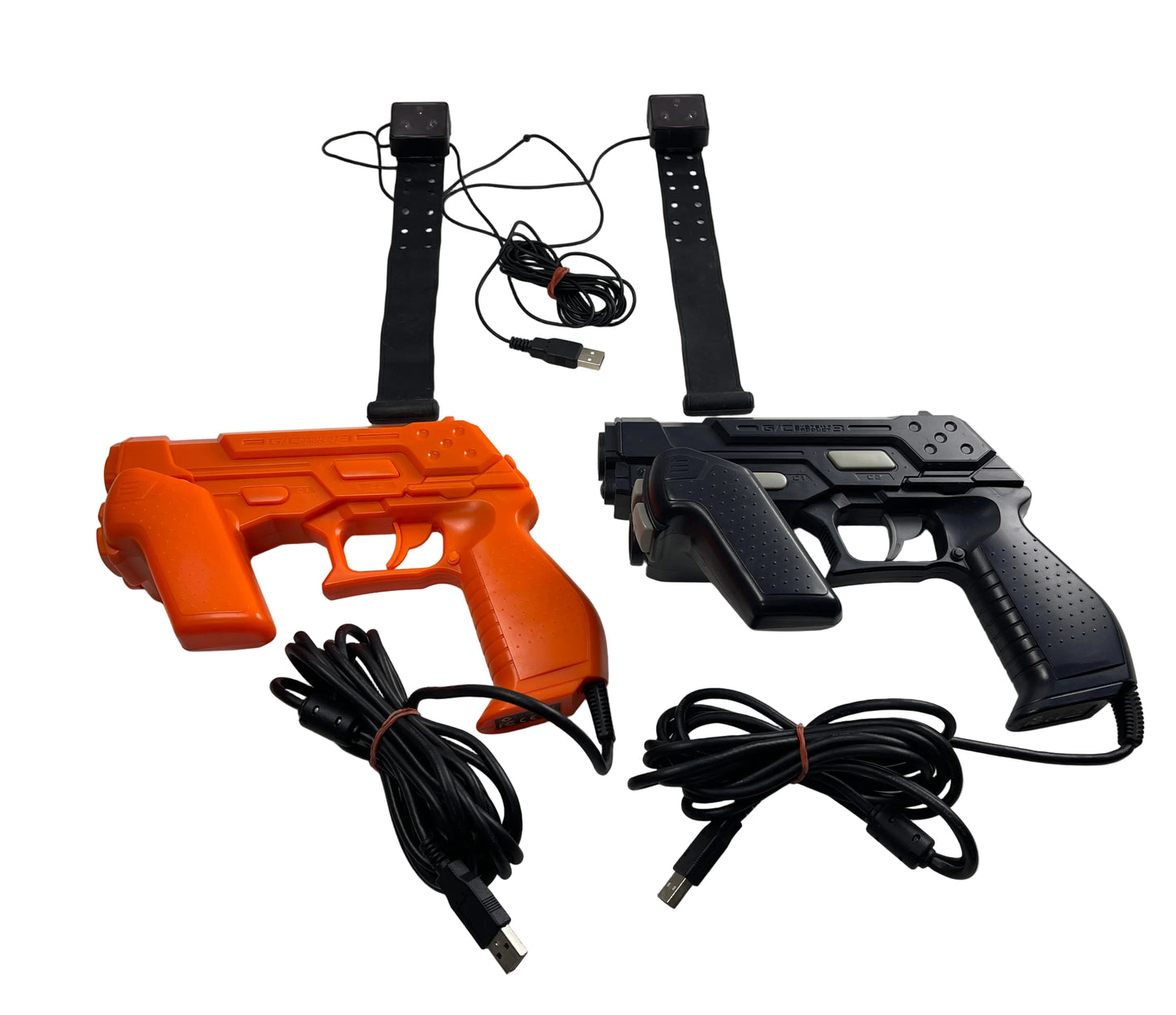 PS3 Guncon 3 Sensor + Guncon 3 light gun x 2