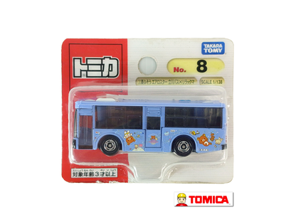 (NEW) Tomica 1/138 Mitsubishi Fuso Aerostar Tachikawa Bus x Rilakkuma No.8