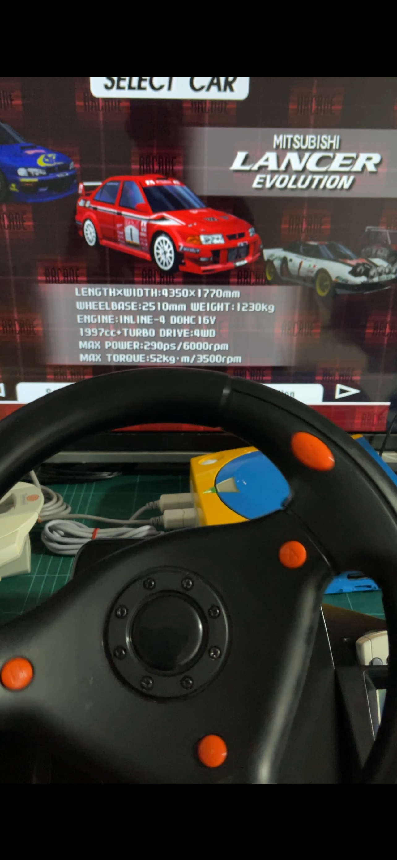 Sega DC Steering Wheel (Race Controller) HKT-7400 (JPN Ver)