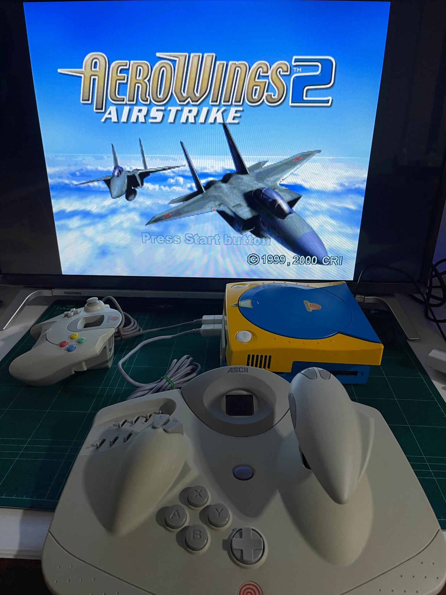 Sega DC ASCII Mission Stick ASC-1305MS (flight simulator controller, JPN Ver)
