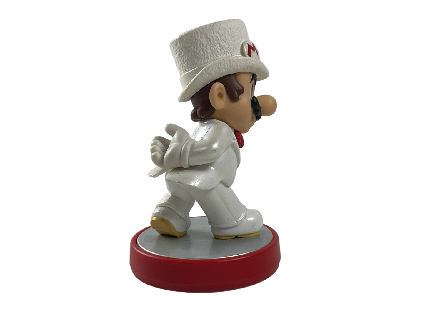 Nintendo Amiibo Mario in a white tuxedo and top hat figure