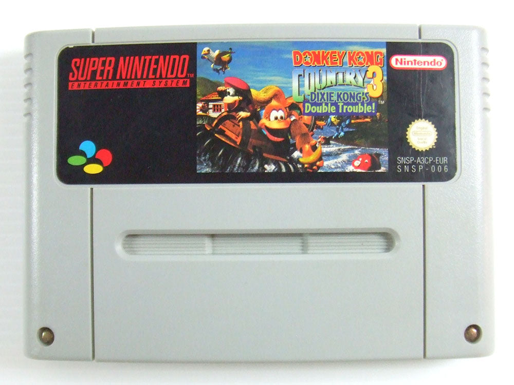 SNES DONKEY KONG COUNTRY 3 Dixie Kong's Double Trouble! (EUR Ver, Loose Cartridge)