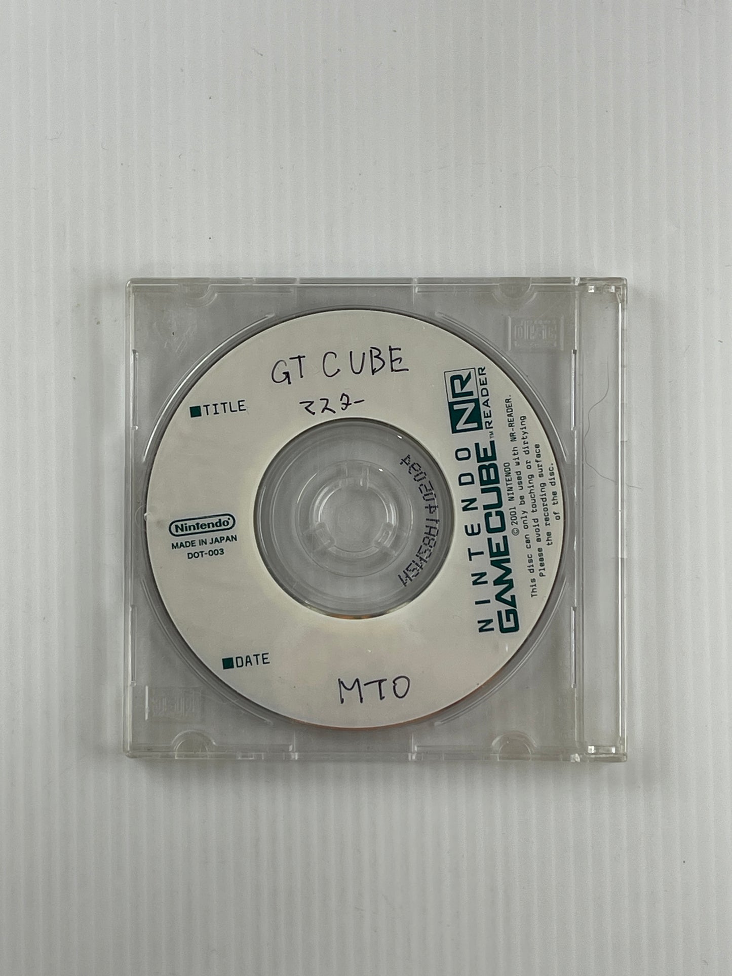 Nintendo GameCube 2001 GT Cube NR disk (UN-Tested, DOT-00)