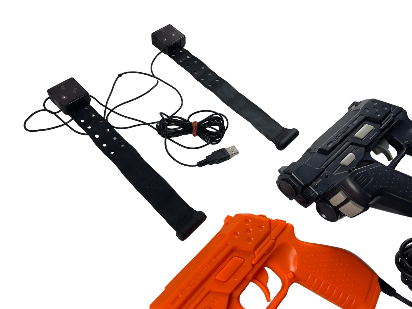 PS3 Guncon 3 Sensor + Guncon 3 light gun x 2