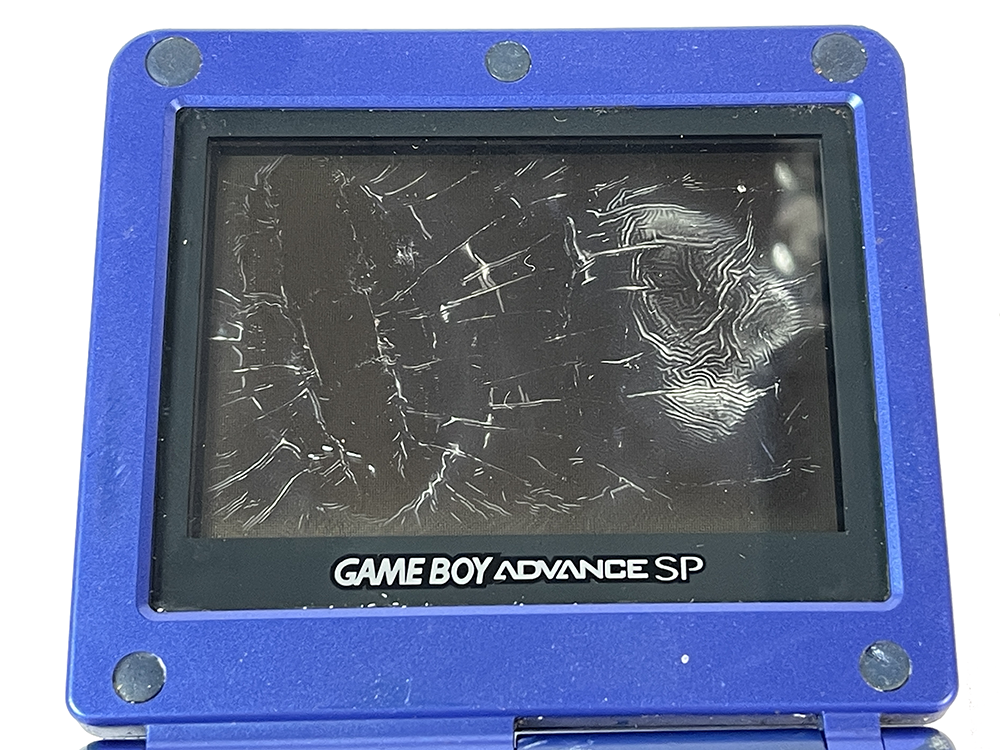 Nintendo Gameboy Advance SP AGS-001 Blue XJH10393439 (Worn out screen)