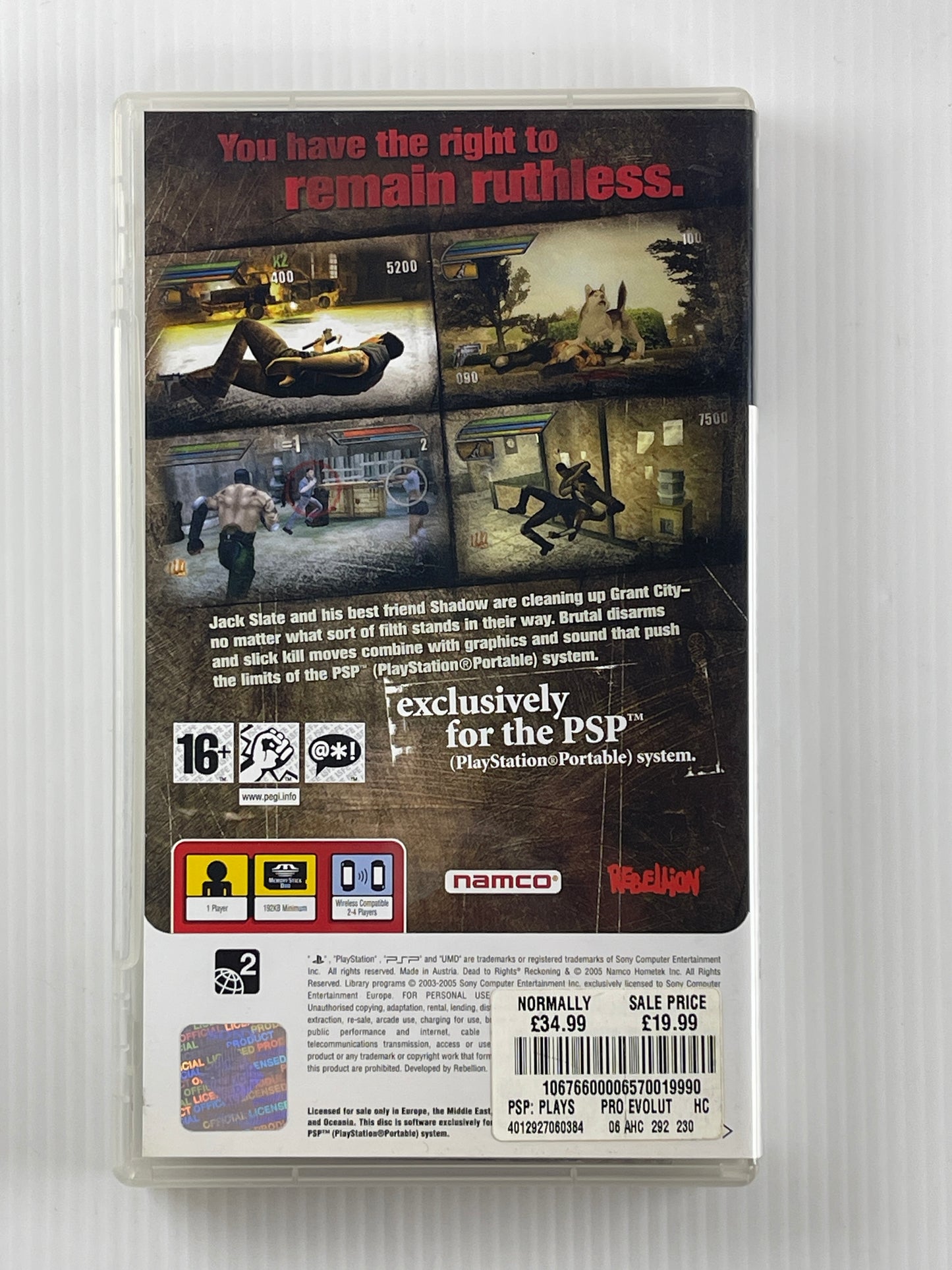 PSP Dead to Rights: Reckoning ULES 00195 (EU Ver)