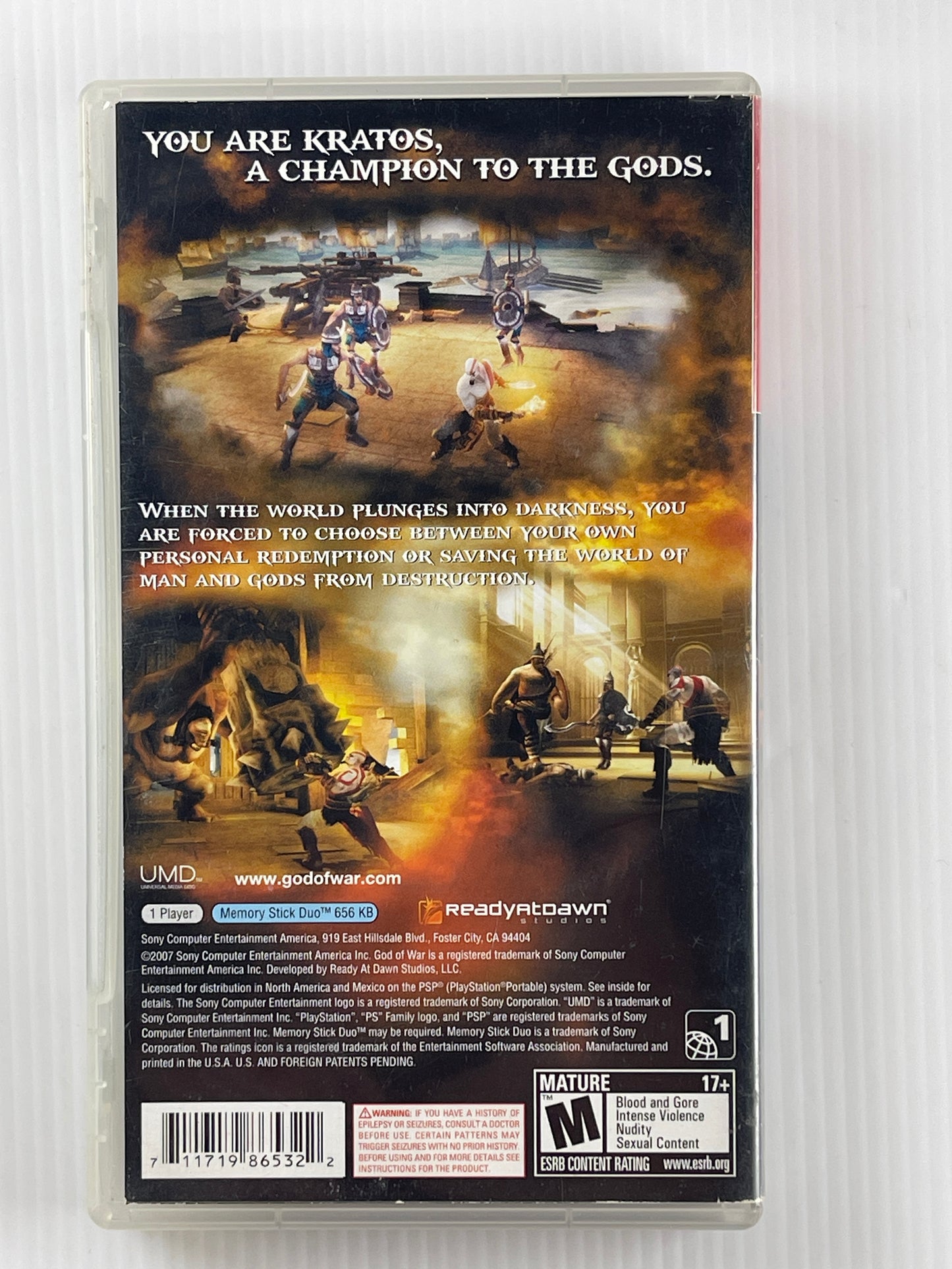 PSP God of War: Chains of Olympus (Greatest Hits edition) (US Ver)