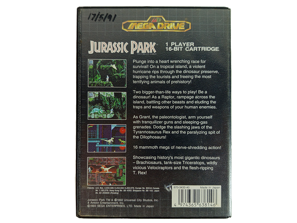 MD Jurassic Park (PAL VER)