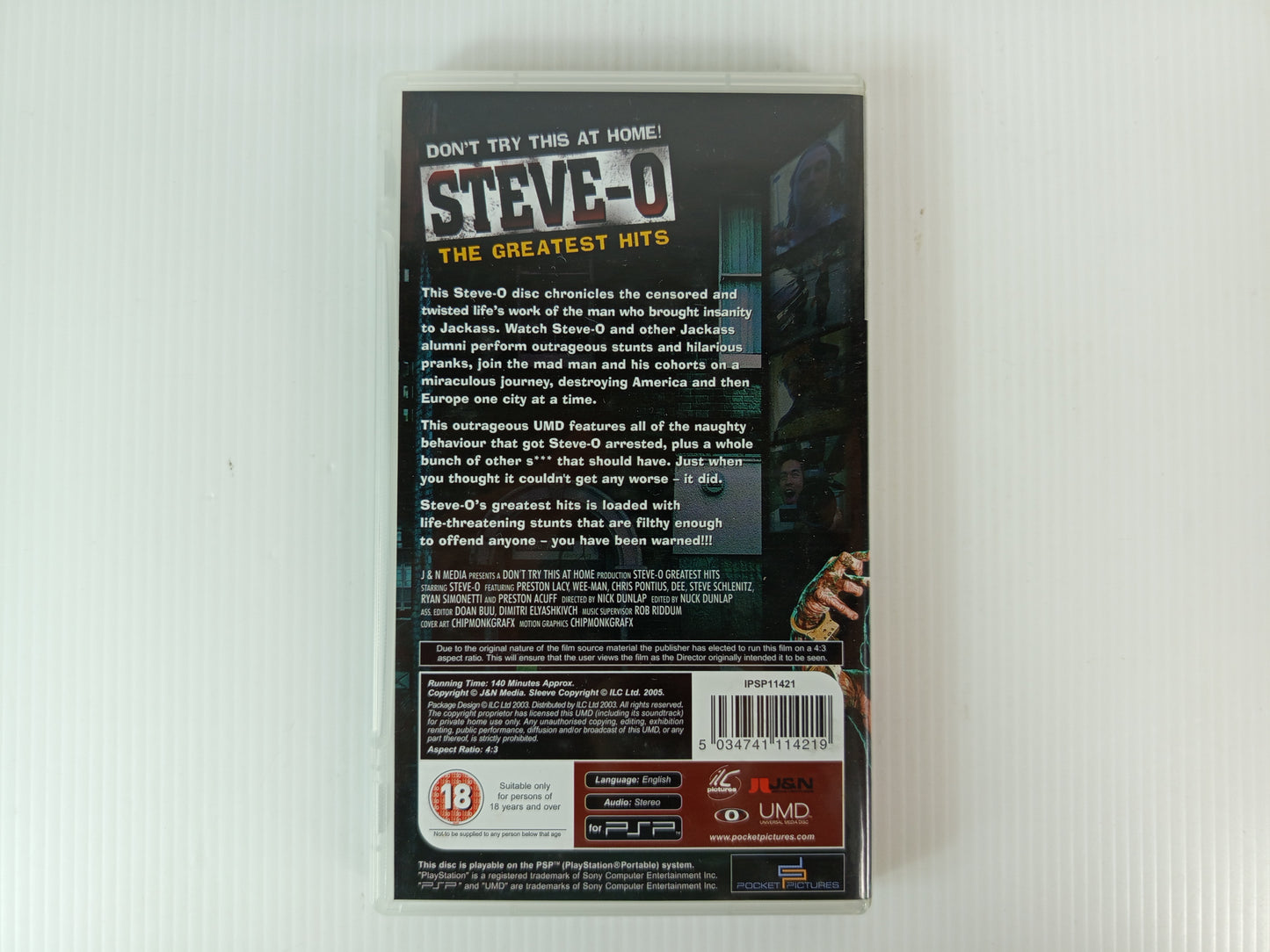 PSP Steve-O The Greatest Hits (REGION 2, UK VER)