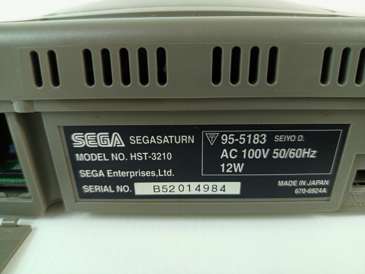 SEGA SATURN System HST-3220 (GREY, JPN VER)