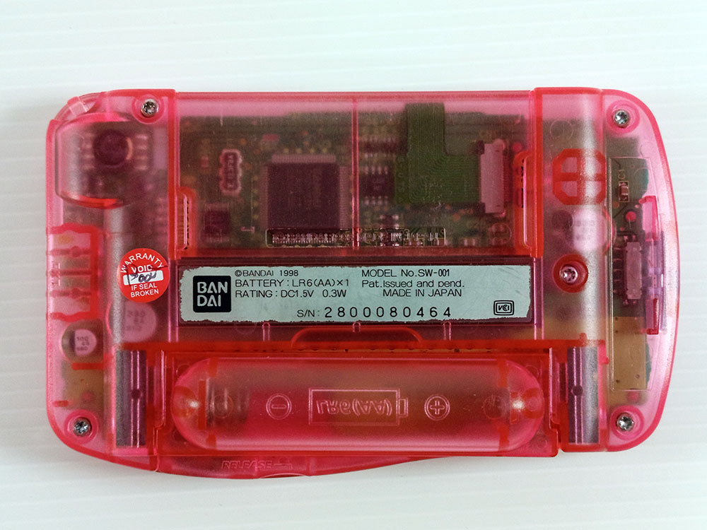 Bandai 1998 Wonder Swan B&W SW-001 (Clear Pink, System Only)