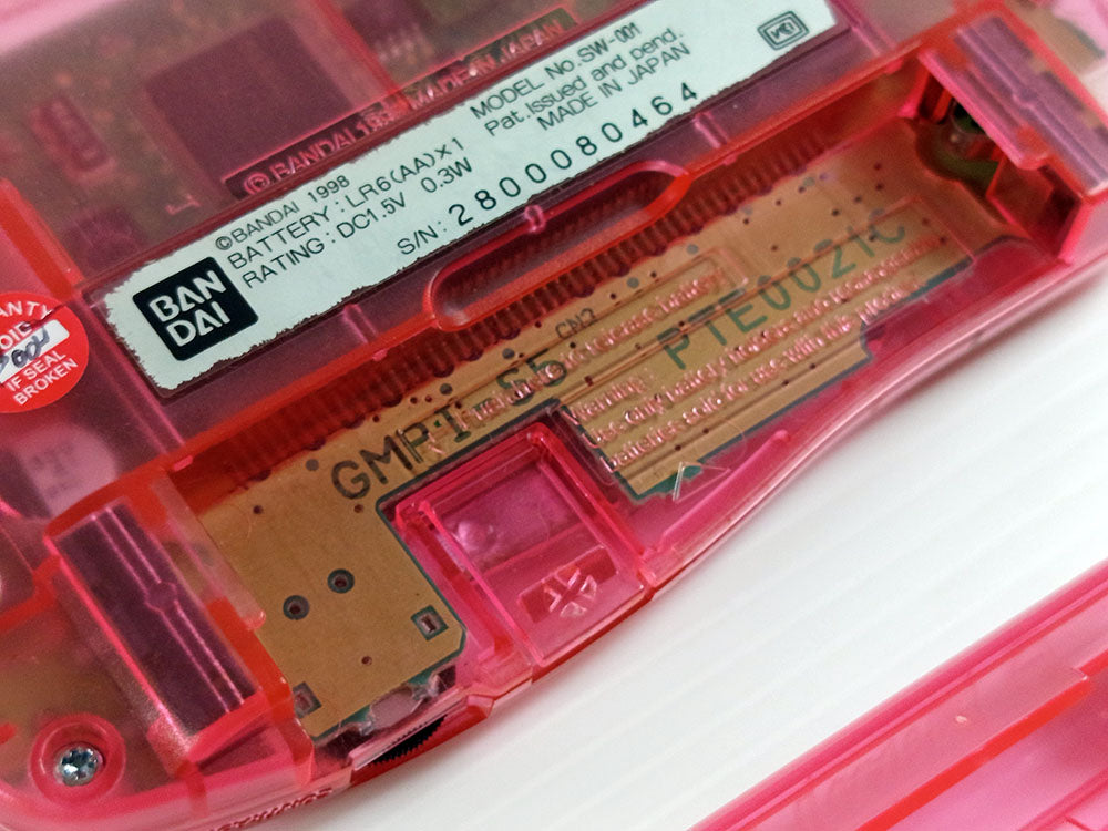 Bandai 1998 Wonder Swan B&W SW-001 (Clear Pink, System Only)