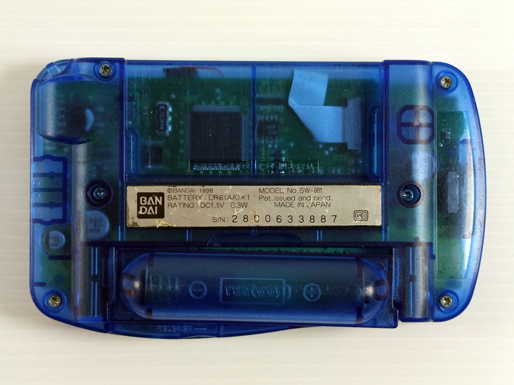Bandai 1998 Wonder Swan B&W (IPS Screen) SW-001 (Clear Blue, System Only)