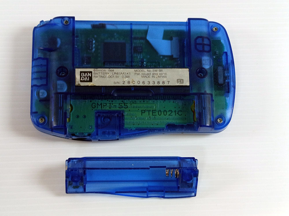 Bandai 1998 Wonder Swan B&W (IPS Screen) SW-001 (Clear Blue, System Only)