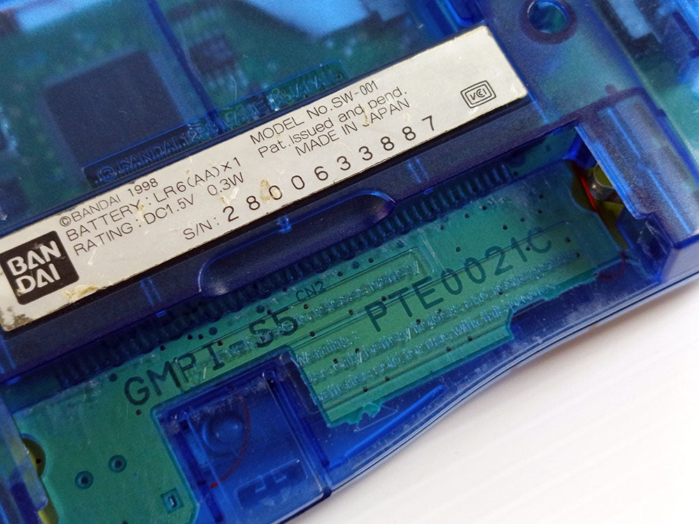 Bandai 1998 Wonder Swan B&W (IPS Screen) SW-001 (Clear Blue, System Only)