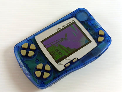 Bandai 1998 Wonder Swan B&W (IPS Screen) SW-001 (Clear Blue, System Only)