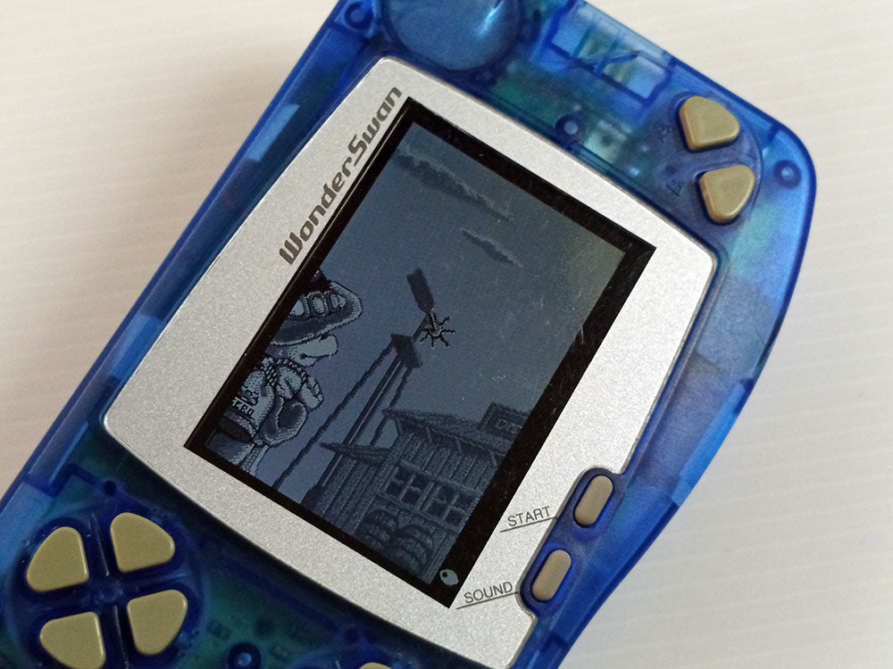Bandai 1998 Wonder Swan B&W (IPS Screen) SW-001 (Clear Blue, System Only)