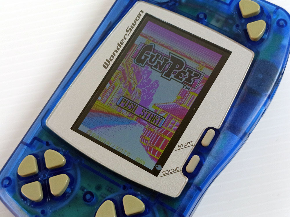 Bandai 1998 Wonder Swan B&W (IPS Screen) SW-001 (Clear Blue, System Only)