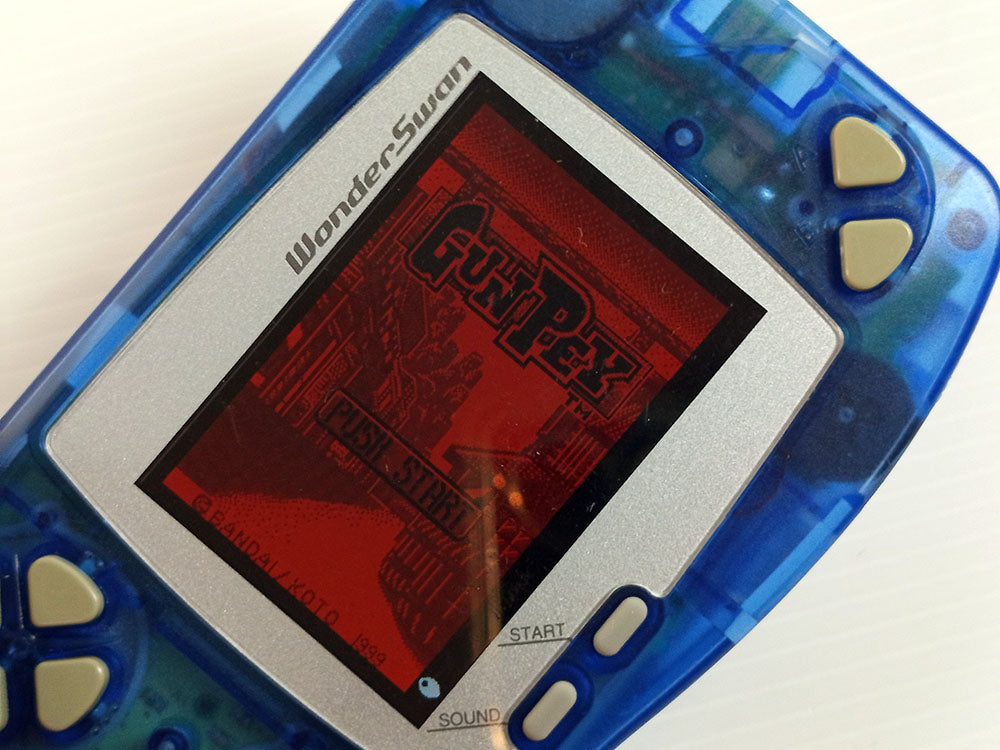 Bandai 1998 Wonder Swan B&W (IPS Screen) SW-001 (Clear Blue, System Only)