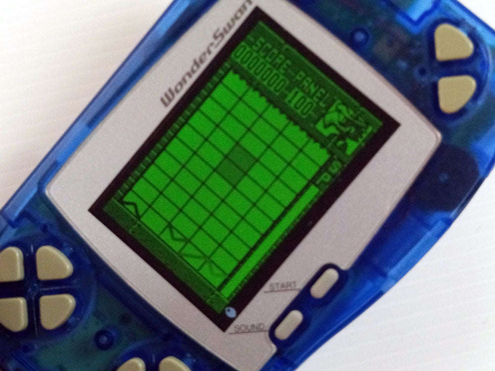 Bandai 1998 Wonder Swan B&W (IPS Screen) SW-001 (Clear Blue, System Only)