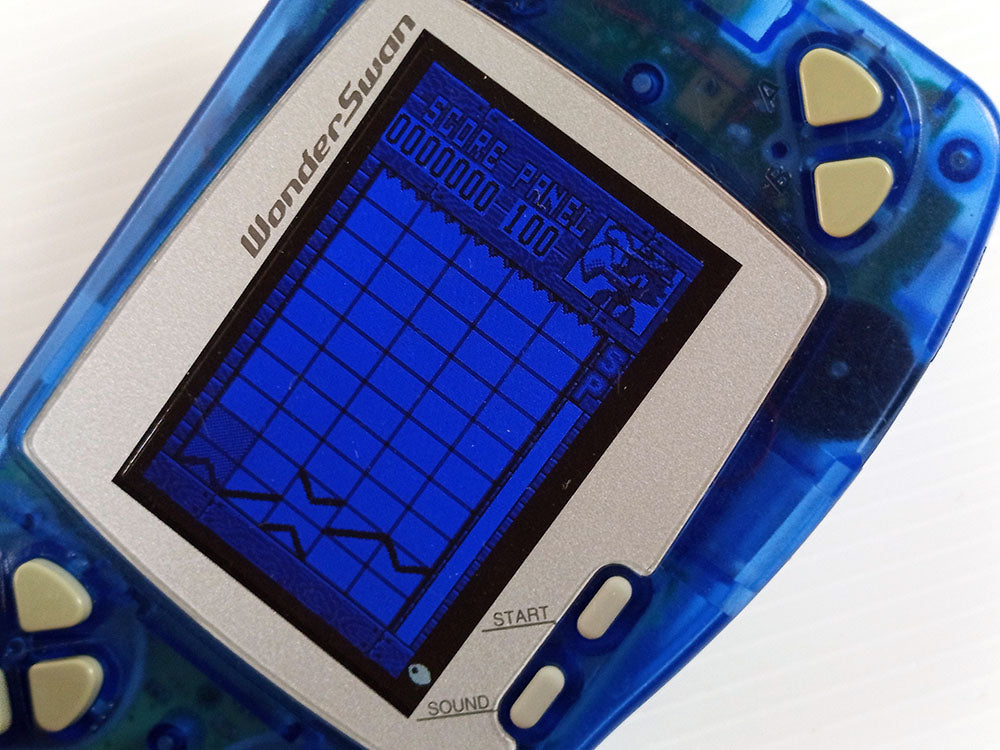 Bandai 1998 Wonder Swan B&W (IPS Screen) SW-001 (Clear Blue, System Only)