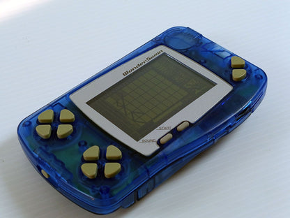 Bandai 1998 Wonder Swan B&W (IPS Screen) SW-001 (Clear Blue, System Only)