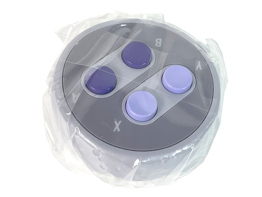 (NEW) Nintendo World Gacha Gashapon SNES Controller "Action" Button Keychain