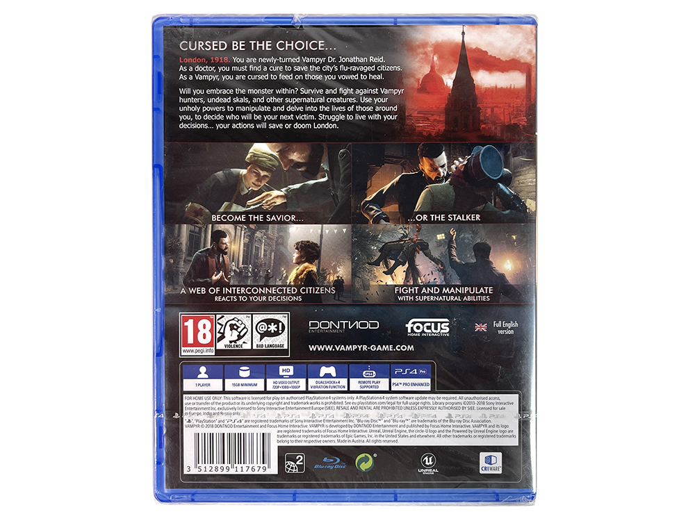 (NEW) PS4 Vampyr (ASIAN Ver)