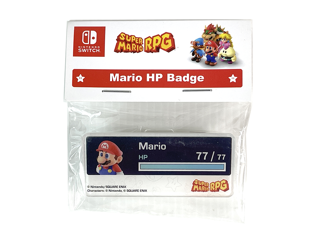 (NEW) Nintendo Singapore Mario RPG "Mario HP Badge"