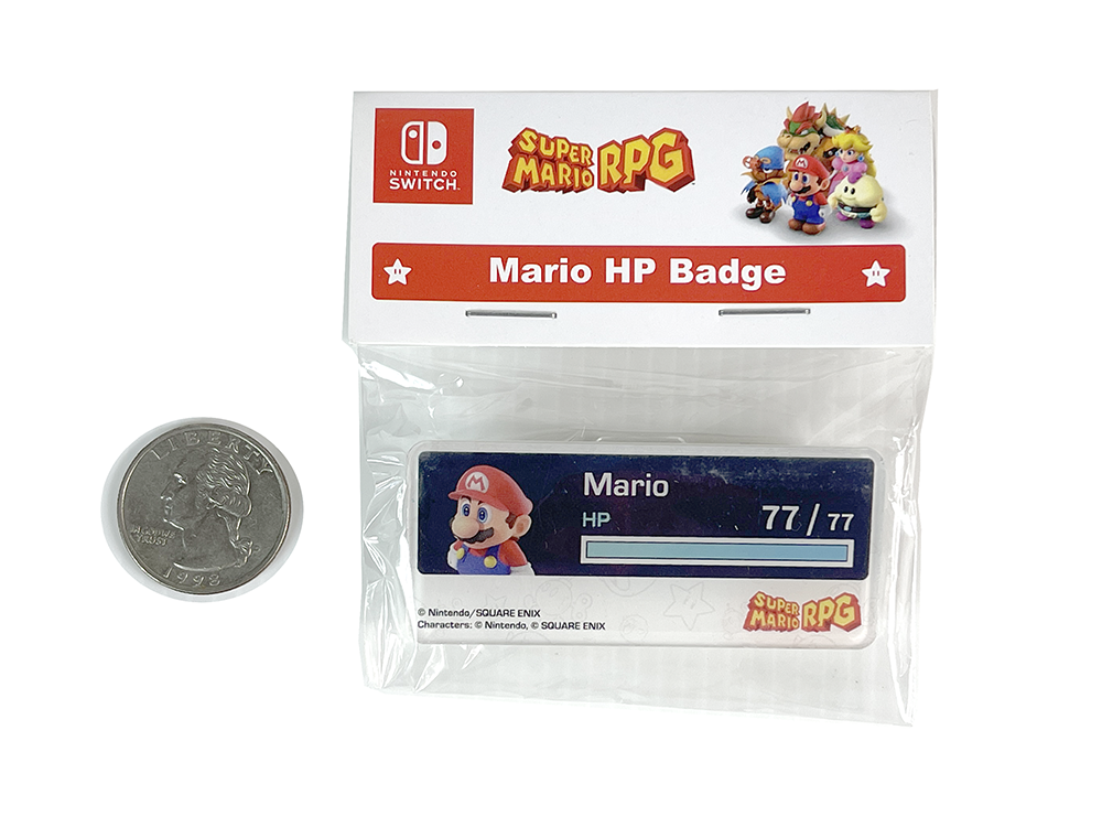 (NEW) Nintendo Singapore Mario RPG "Mario HP Badge"