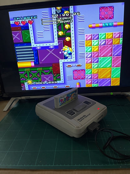 SFC Twin Bee Rainbow Bell Adventure (JPN Ver, Loose Cartridge)