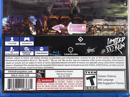 (NEW) PS4 Streets of Rage 4 (#332 Limited Run, US VER)