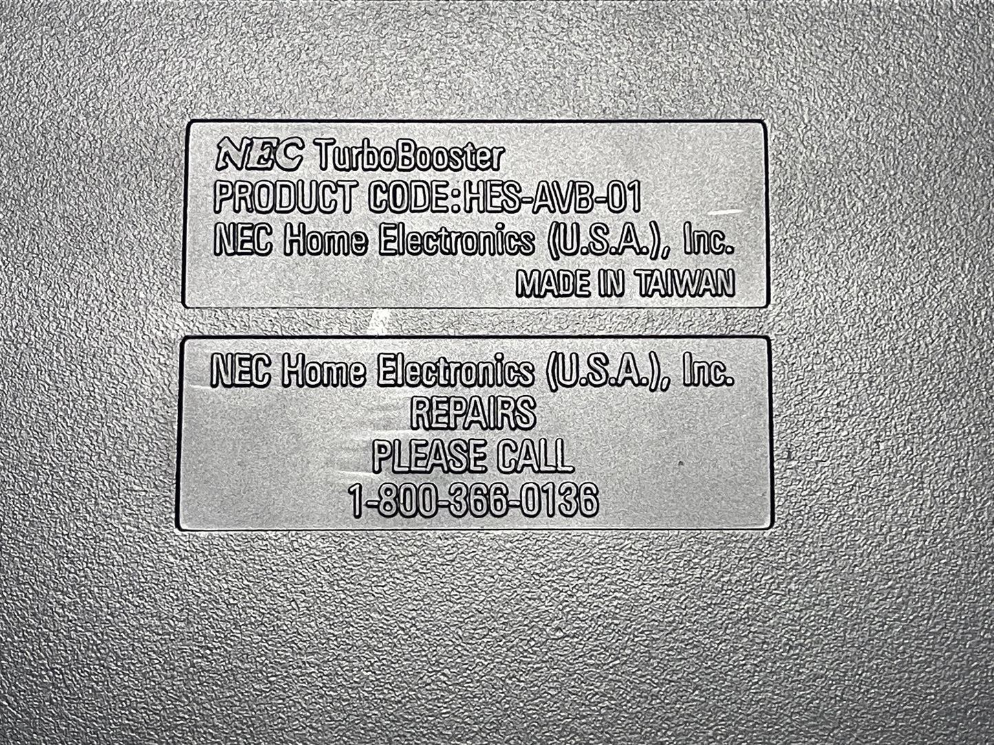 NEC TurboGrafx 16 TurboBooster (US Ver)