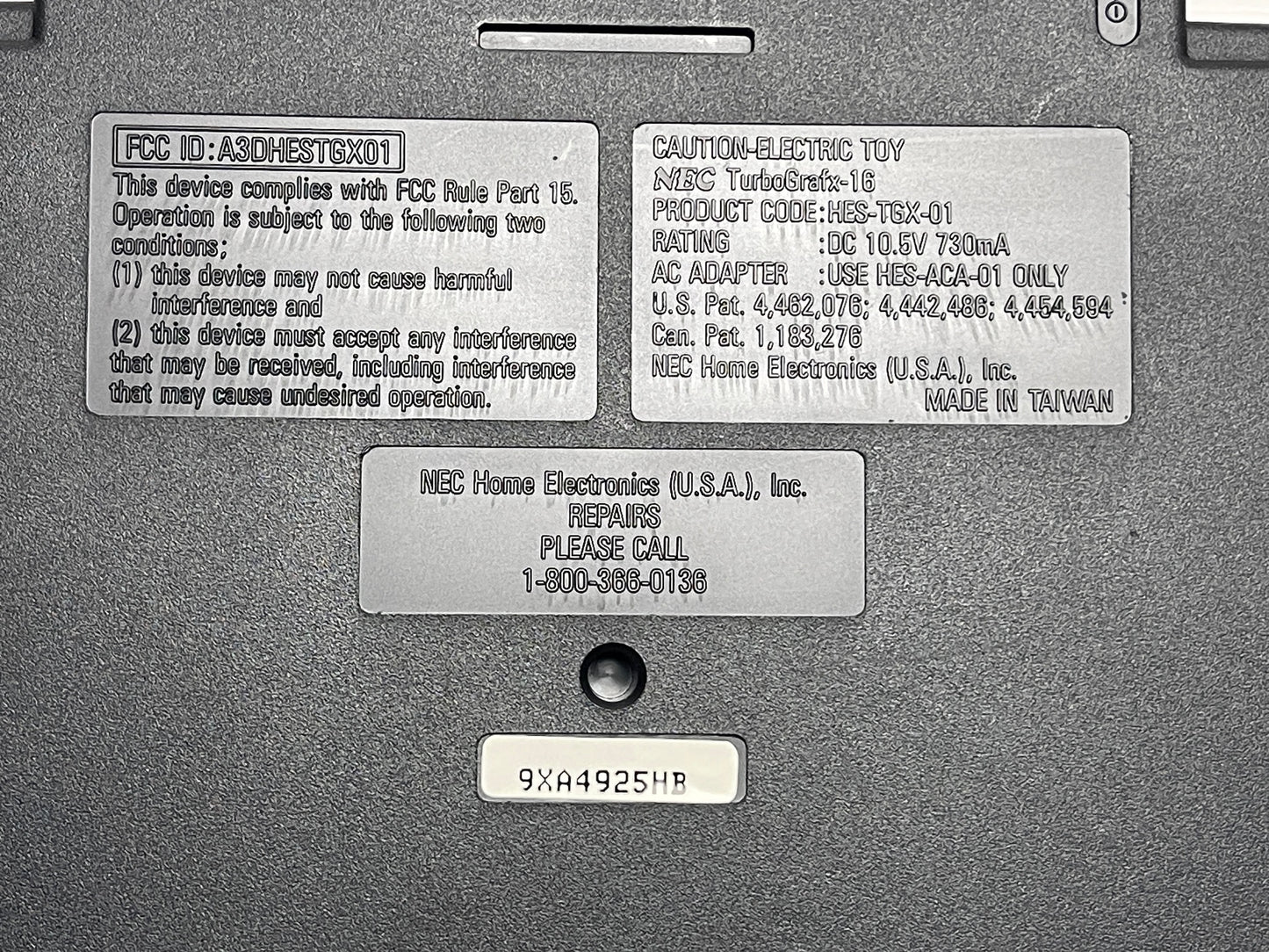 NEC TurboGrafx 16 SYSTEM (US Ver)