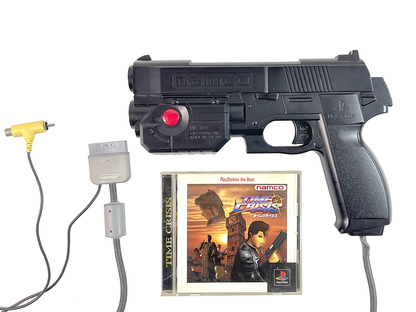 PS1 Namco GunCon NPC-103 W/ Time Crisis SLPS 91087 (JPN Ver)